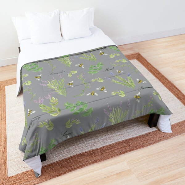 Light Grey Bees Comforters Redbubble - pale bedroom roblox
