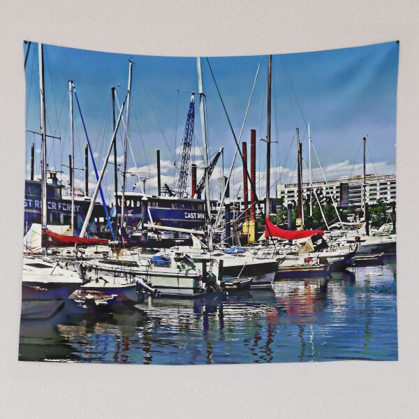 Item preview, Jersey City NJ - Boat Basin at Liberty Landing Marina designed and sold by Susan Savad.