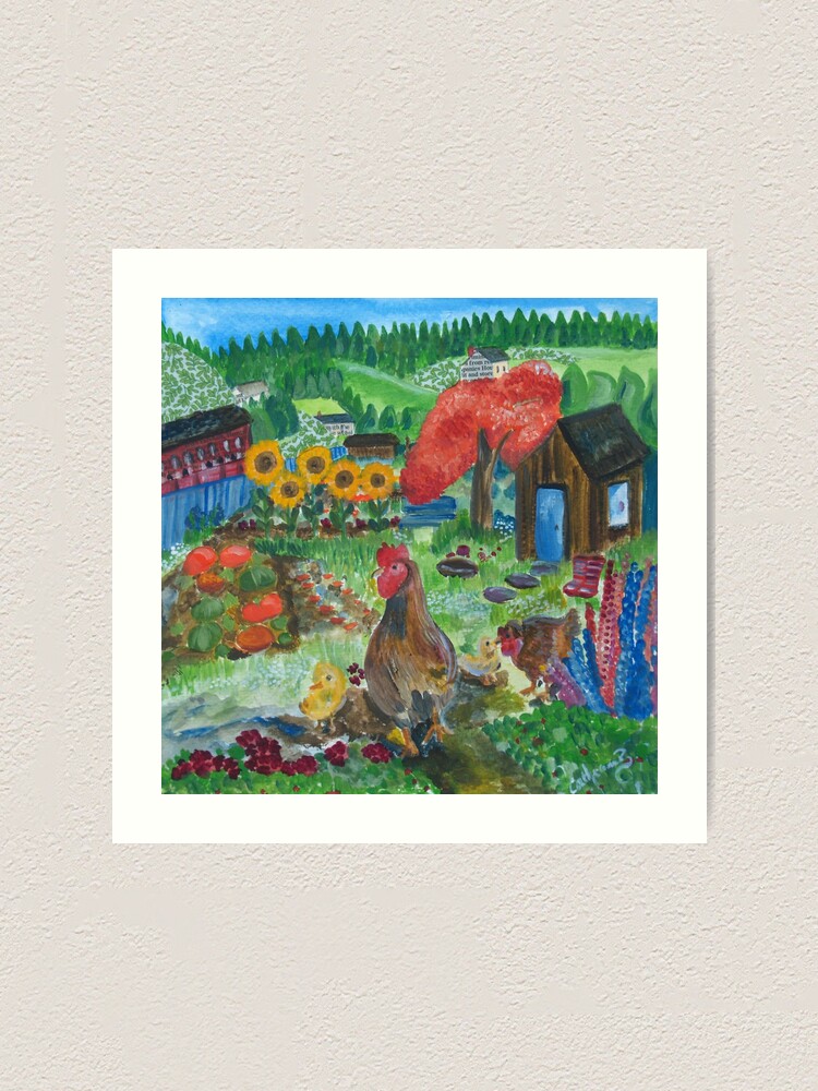 Alternate view of Day at the allotment Art Print