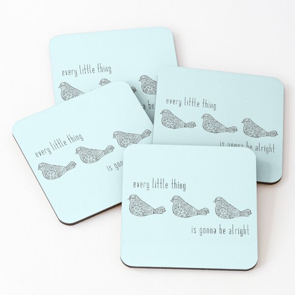 Item preview, Three Little Birds : Black on Teal designed and sold by Janelle Wourms.