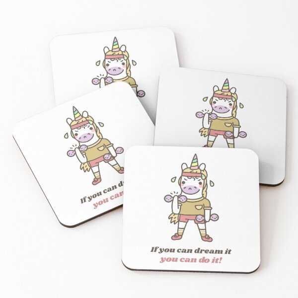 Item preview, Cute Kawaii Unicorn "If you can dream it yo can do it" designed and sold by TamGustam.