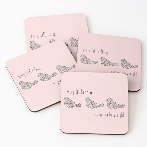 Item preview, Three Little Birds : Black on Pink designed and sold by Janelle Wourms.