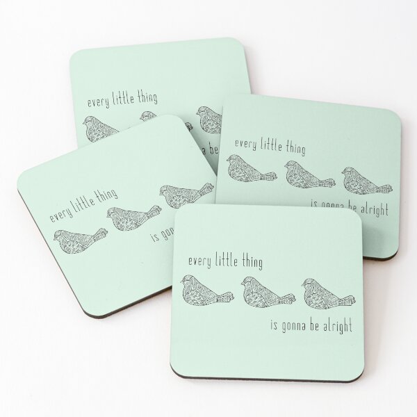 Item preview, Three Little Birds : Black on Green designed and sold by Janelle Wourms.