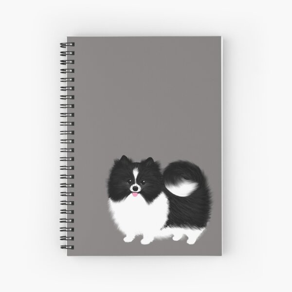 Item preview, Black and White Parti Pomeranian | Cute Black and White Fluffy Dog designed and sold by Jenn Inashvili.