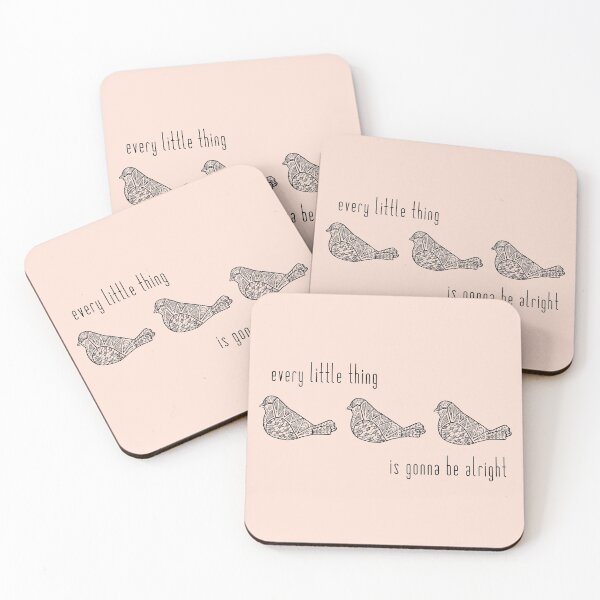 Item preview, Three Little Birds : Black on Peach designed and sold by Janelle Wourms.