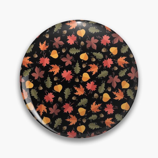 Item preview, Autumn Leaves Pattern Black Background designed and sold by Printables Passions.