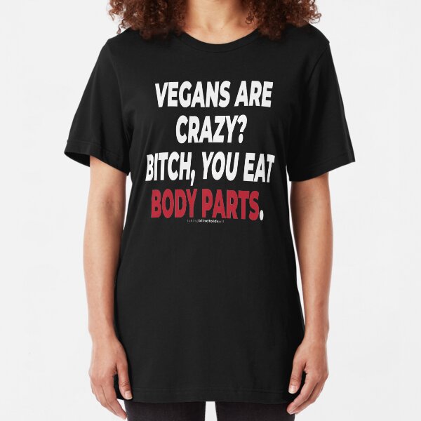 Vegan Activist Graphics #takingblindfoldsoff 83 Slim Fit T-Shirt