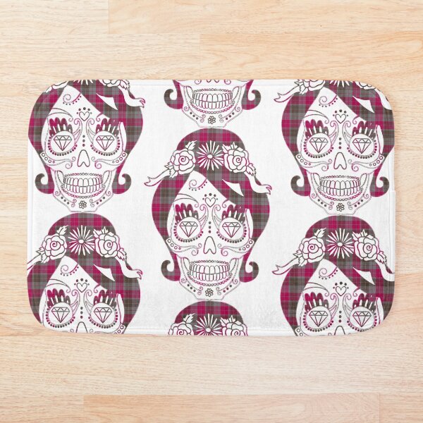 Item preview, Sugar Skull Pink Checker - Pattern designed and sold by primawm.