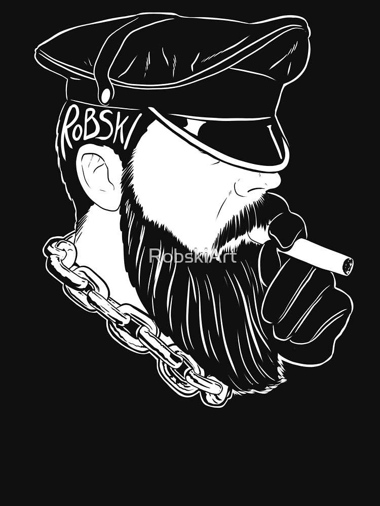 Smoking leather Daddy Dom white lines by RobskiArt