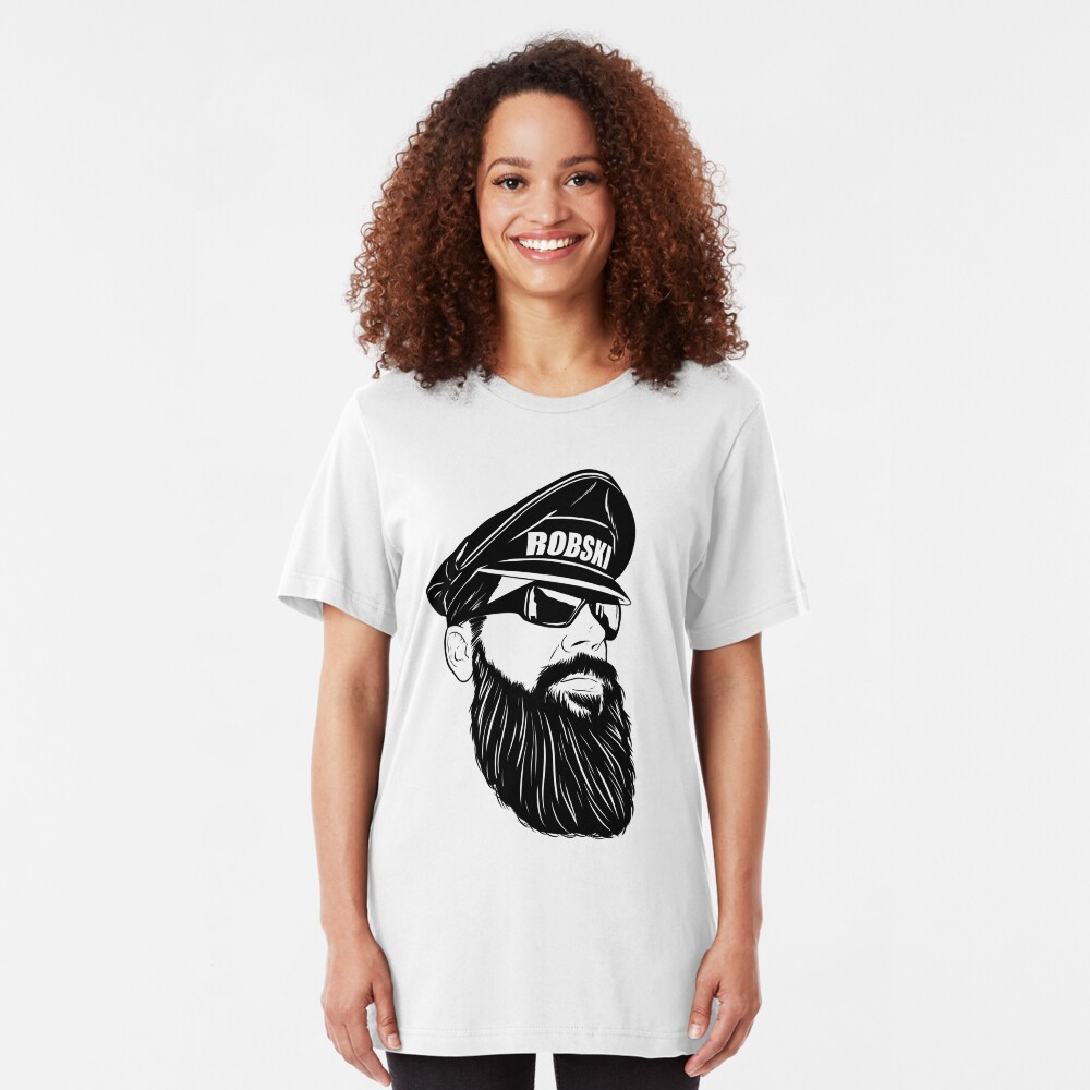 Leather Daddy Dom black lines Slim Fit T-Shirt