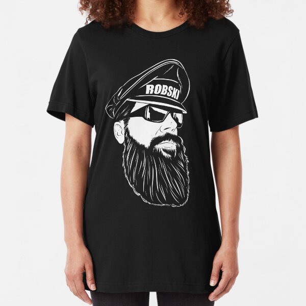 Leather Daddy Dom white lines Slim Fit T-Shirt