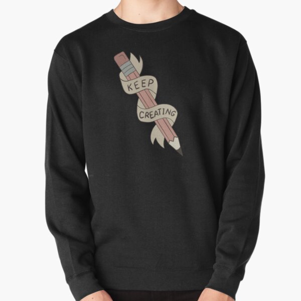 Pale Pink Keep Creating Pullover Sweatshirt