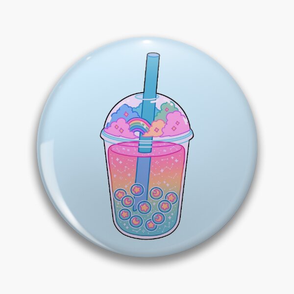 Vista previa del artículo con la obra «Rainbow Boba», diseñado y vendido por freshbobatae.