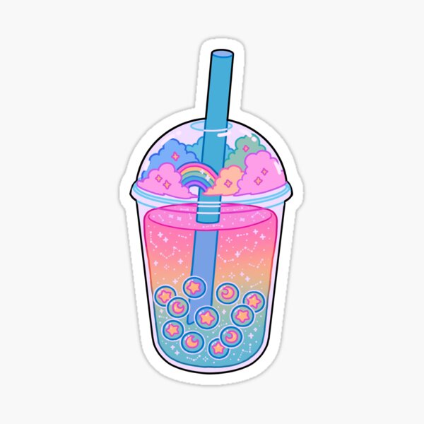 Rainbow Boba Sticker