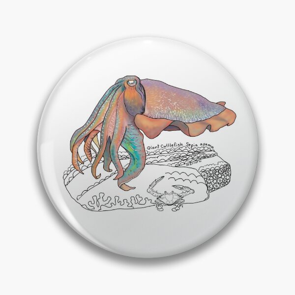 Item preview, Giant Cuttlefish Doodle-white designed and sold by mernstw.