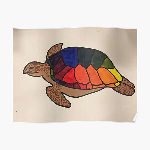 "color wheel turtle" Poster for Sale by brenenlalocaaaa Redbubble