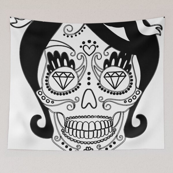 Item preview, Girl Sugar Skull / Black #2 designed and sold by primawm.