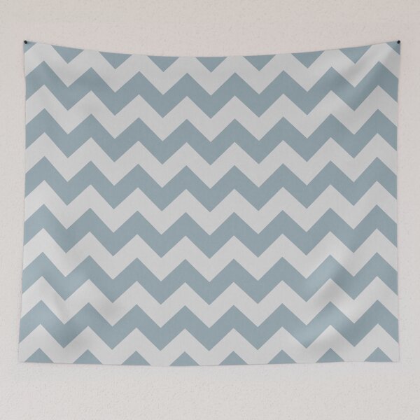 Item preview, Dusty Blue Textured Chevron designed and sold by CreateHappy.