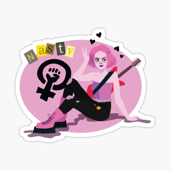 Vista previa del artículo con la obra «Punk Riot Girl», diseñado y vendido por arellawho.