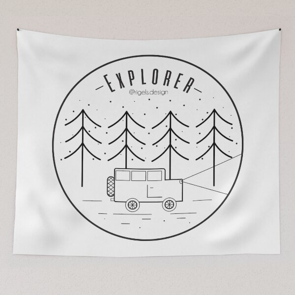 Item preview, Explorer - Explore the Great Outdoors - Hike - Line Art Badge designed and sold by Rigel Bergonio.