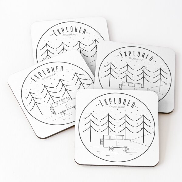 Item preview, Explorer - Explore the Great Outdoors - Hike - Line Art Badge designed and sold by Rigel Bergonio.