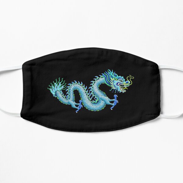 Blue Chinese Dragon Mask