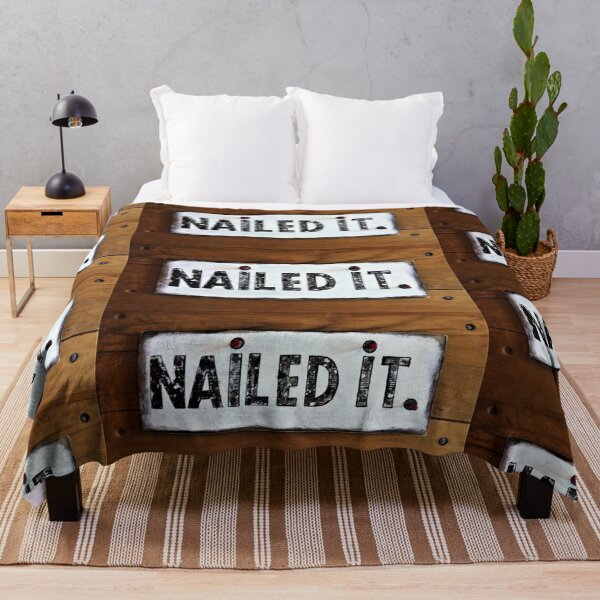 Item preview, Nailed It Black and White Sign on Wood designed and sold by RachelAlbang.