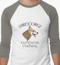 DireCorgi Men's Baseball ¾ T-Shirt