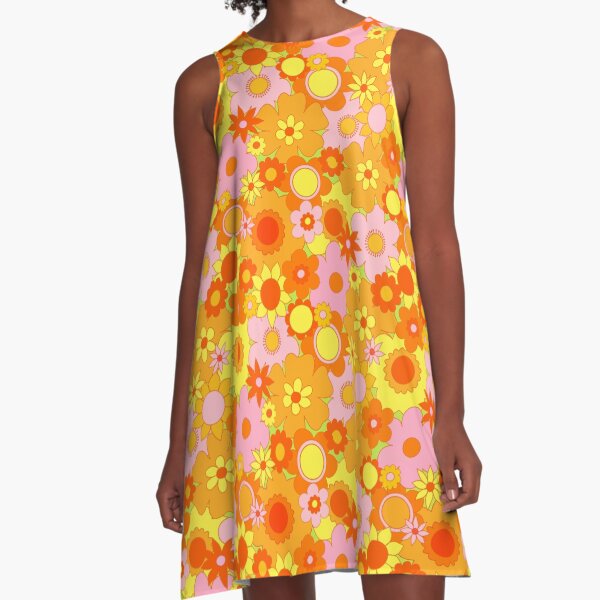 Item preview, Flower Power Orange - The Peach Fuzz designed and sold by Elizabeth Hudy.