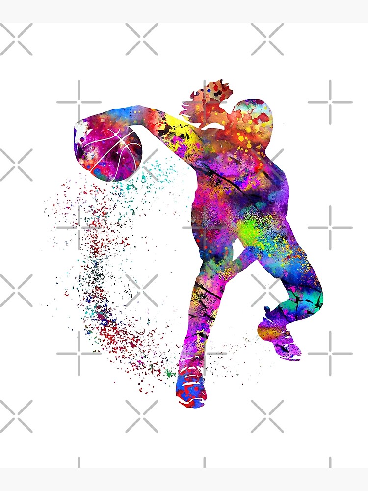 Basketball girl, watercolor basketball girl by Rosaliartbook