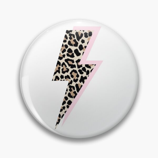 Item preview, Pink and Cheetah Lightning Bolt designed and sold by polkadotpiper29.