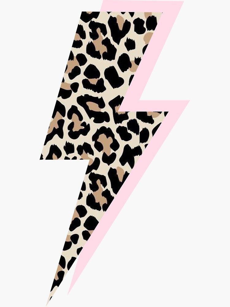 Pink and Cheetah Lightning Bolt by polkadotpiper29