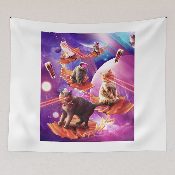 Item preview, Bacon Galaxy Laser Cat - Space Bacon Cats designed and sold by SkylerJHill.