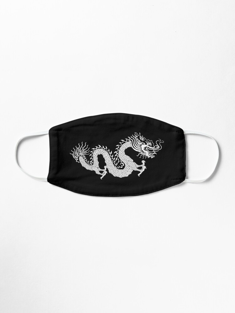 Alternate view of Black and White Dragon Mask