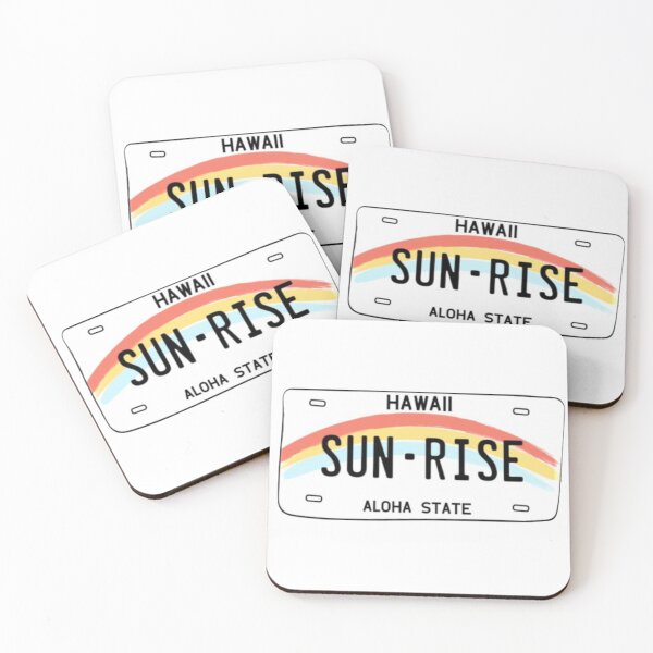 Item preview, hawaii sun rise plate designed and sold by kates-stickers.