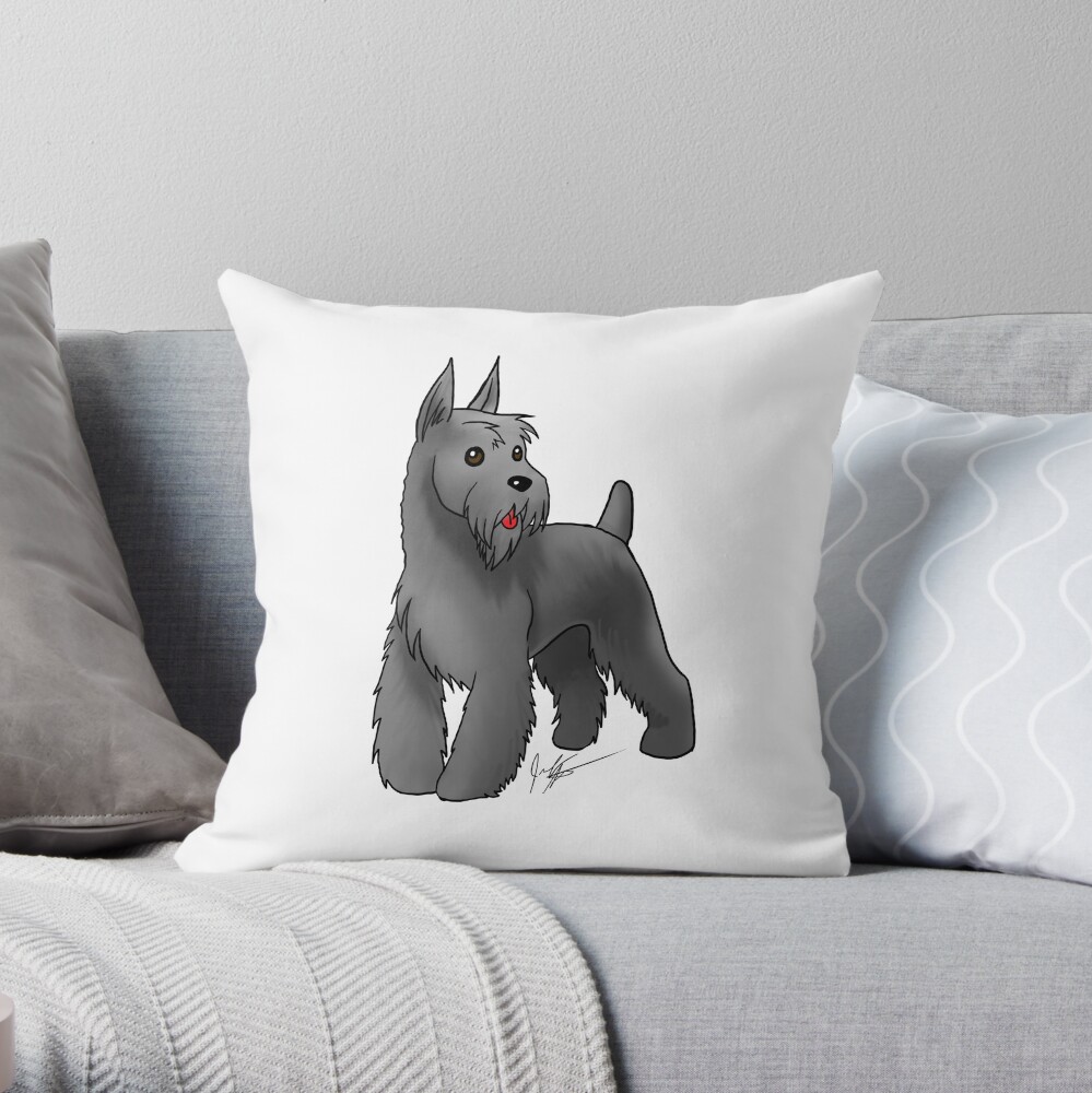 Schnauzer Throw Pillow
