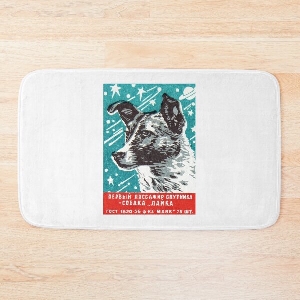 Item preview, 1950s Laika Space Dog Russian Matchbox Label designed and sold by retrographics.