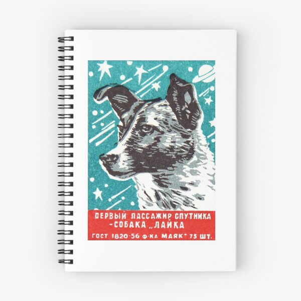 Item preview, 1950s Laika Space Dog Russian Matchbox Label designed and sold by retrographics.
