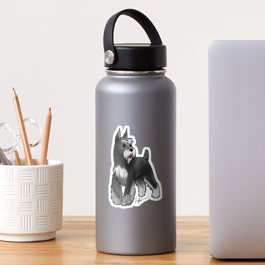 Schnauzer - Black and Silver Sticker
