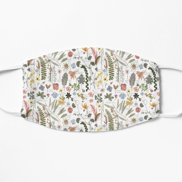 Botanical Sketchbook Pressed Flower Garden Mask