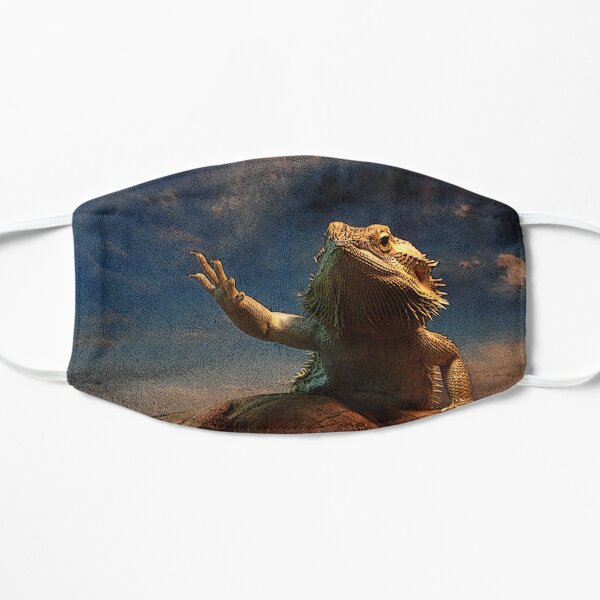 Waving Bearded Dragon Flat Mask