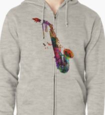 saxophone Zipped Hoodie