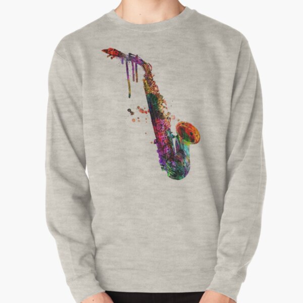 saxophone Pullover Sweatshirt