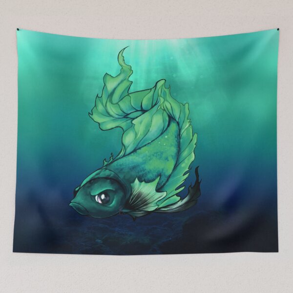 Item preview, Japanese Fighting Fish (Emerald Green) designed and sold by IgniteWithin.