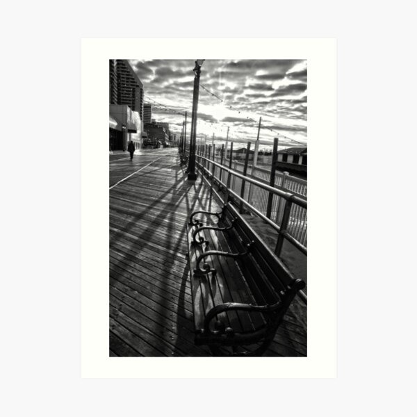Boardwalk in Atlantic City Art Print