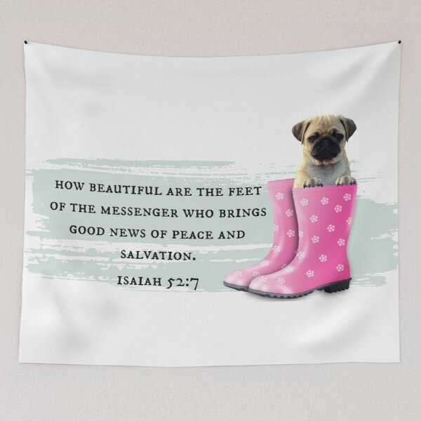 Item preview, Isaiah 52:7 Beautiful Feet, Christian design designed and sold by TheKingdomAttic.