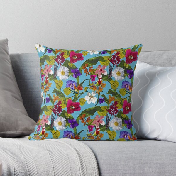 Tropical Bohemian Throw Pillow