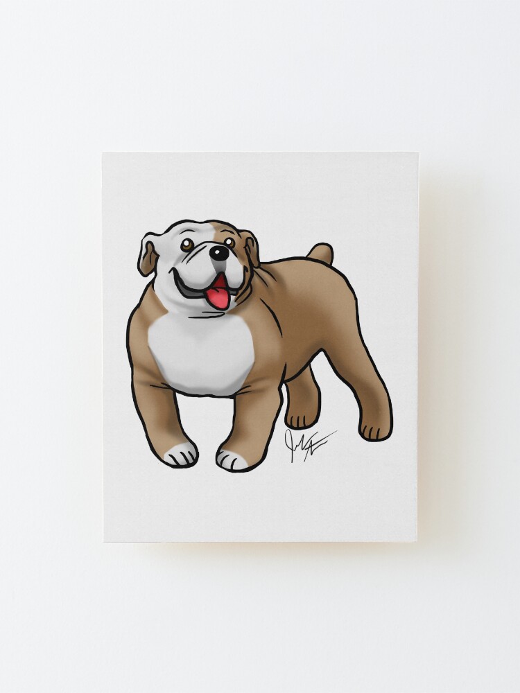 Alternate view of English Bulldog - Fawn and White Mounted Print