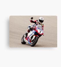 Carlos Checa at Miller Motorsports park 2012 Canvas Print