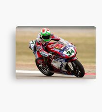 Davide Giugliano at Miller Motorsports park 2012 Canvas Print